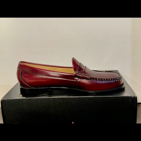 G.H. Bass Originals Larson Weejuns® Penny Loafer Leather Shoes Wine Mens 8D main image 15